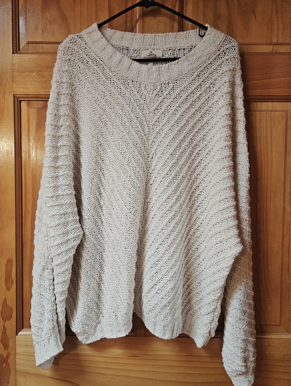 Rip Curl Cream Textured Crewneck Sweater